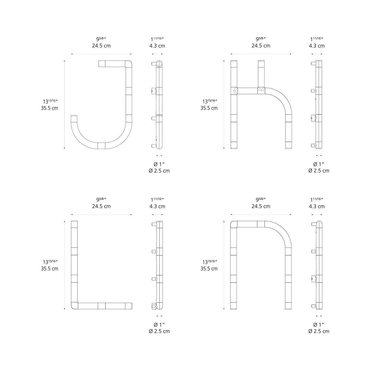 Alphabet Of Light Mini LED Wall Letter - line drawing.