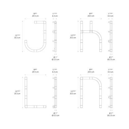 Alphabet Of Light Mini LED Wall Letter - line drawing.