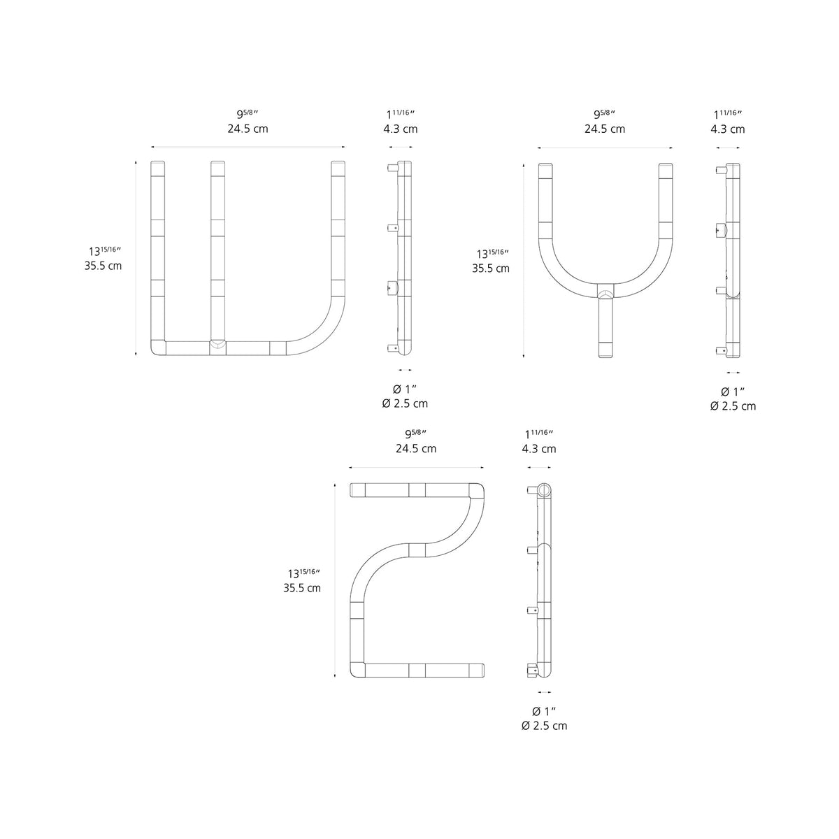 Alphabet Of Light Mini LED Wall Letter - line drawing.