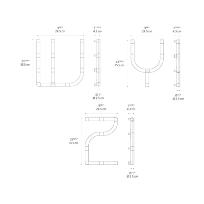 Alphabet Of Light Mini LED Wall Letter - line drawing.