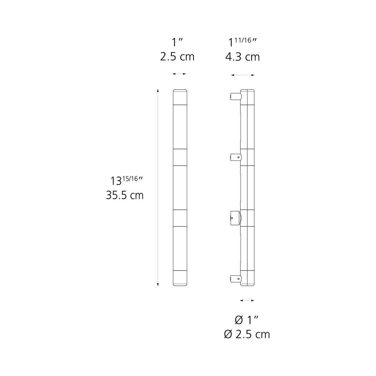 Alphabet Of Light Mini LED Wall Letter - line drawing.