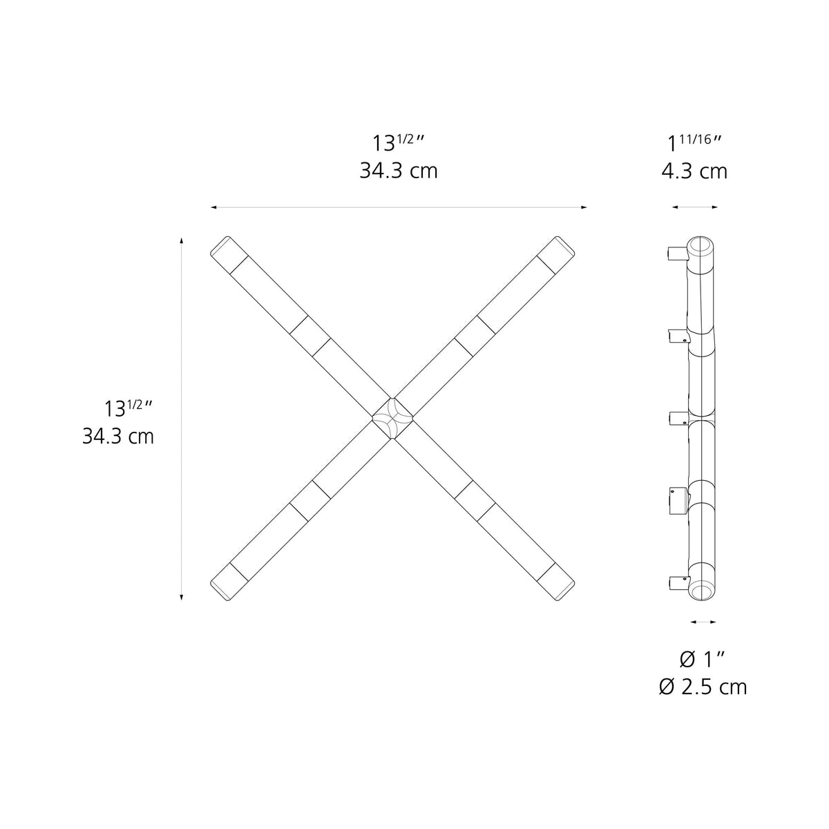 Alphabet Of Light Mini LED Wall Letter - line drawing.
