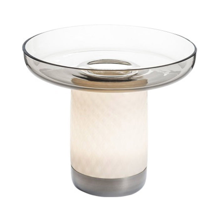 Bonta LED Table Lamp in Grey Smoke (10.25-Inch).