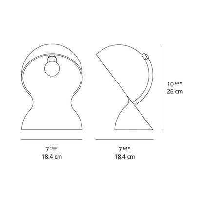 Dalu Table Lamp - line drawing.