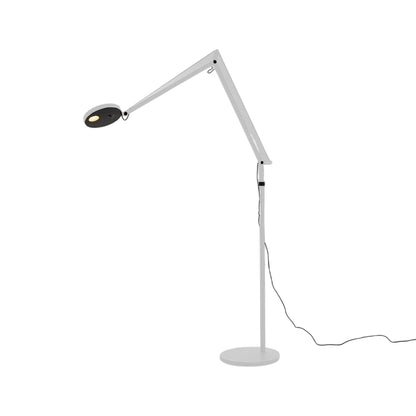 Demetra LED Floor Lamp with Motion Sensor in White.