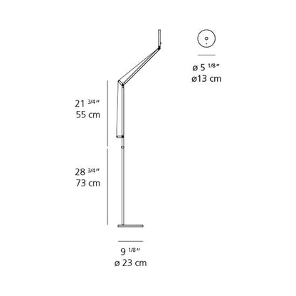 Demetra LED Floor Lamp with Motion Sensor - line drawing.