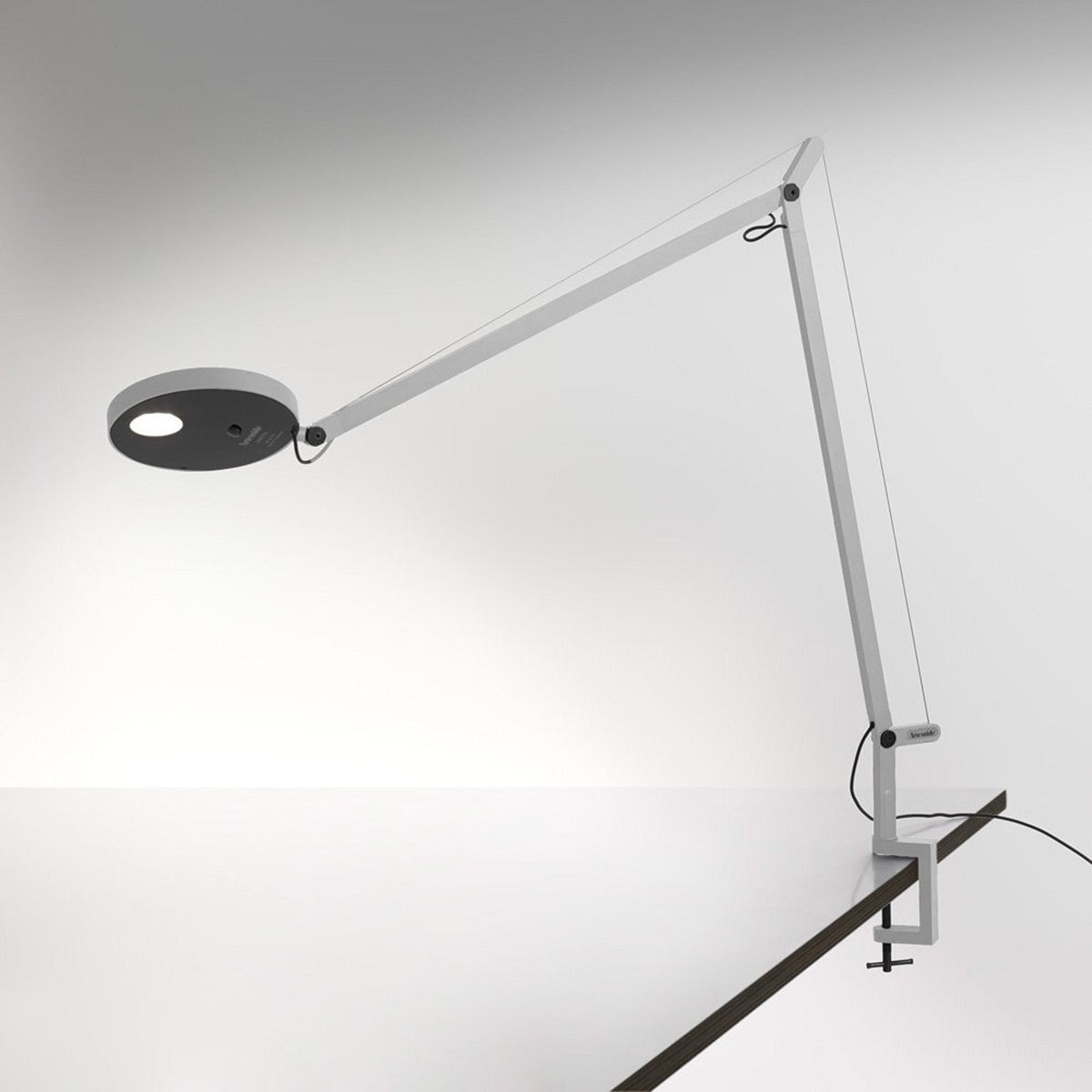 Demetra LED Table Lamp in White (Clamp).