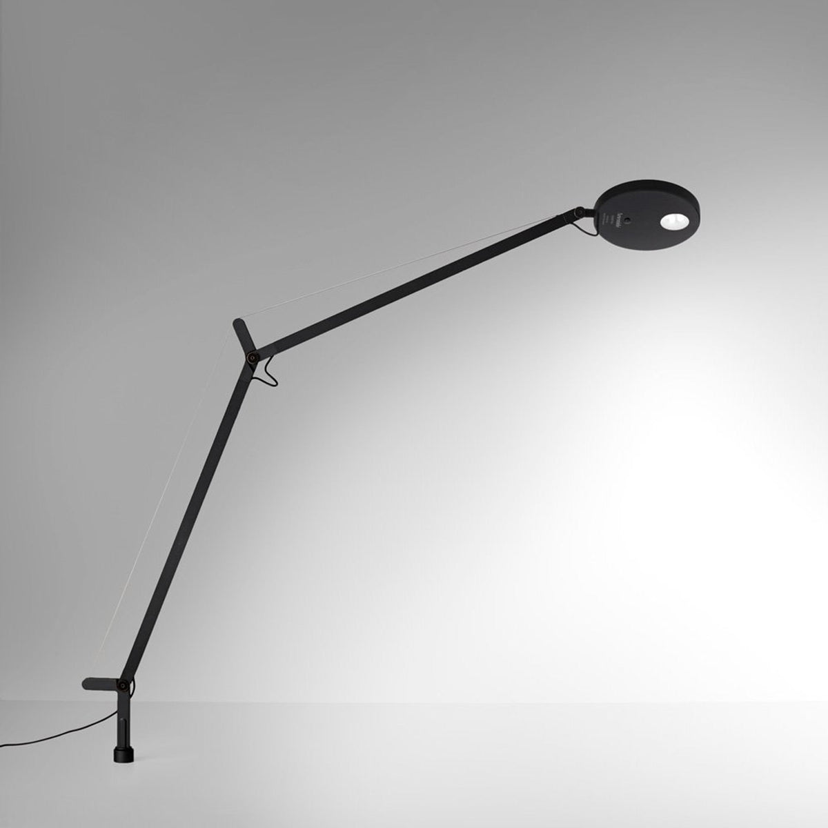 Demetra LED Table Lamp in Grey (Inset Pivot).