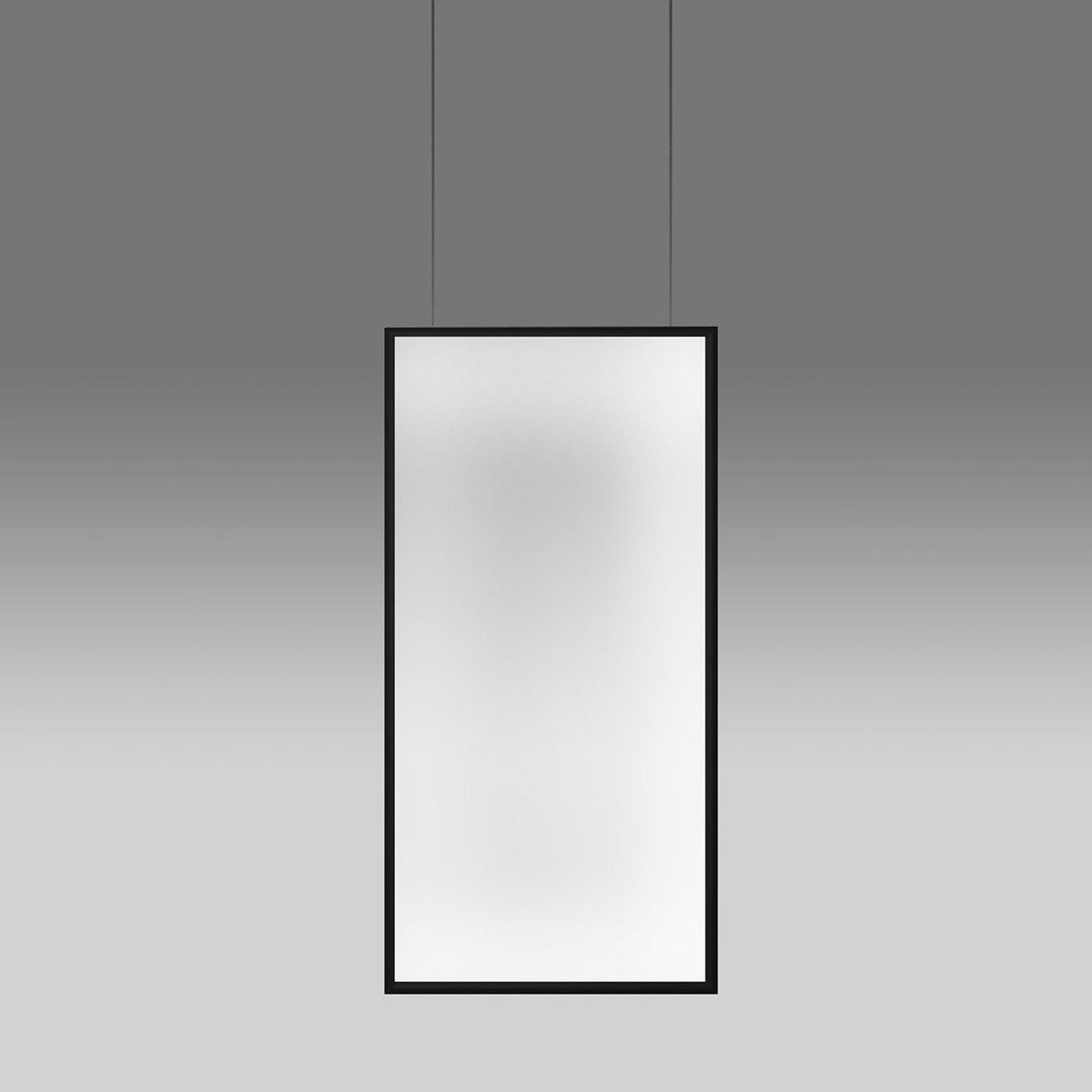 Discovery Space Rectangular LED Pendant Light in Black.
