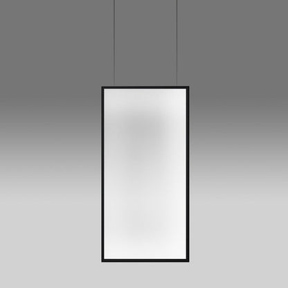 Discovery Space Rectangular LED Pendant Light in Black.
