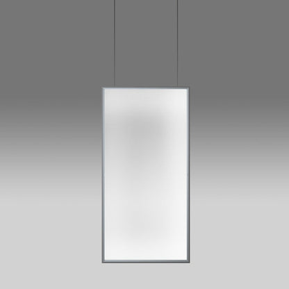 Discovery Space Rectangular LED Pendant Light in Brushed Anodized.