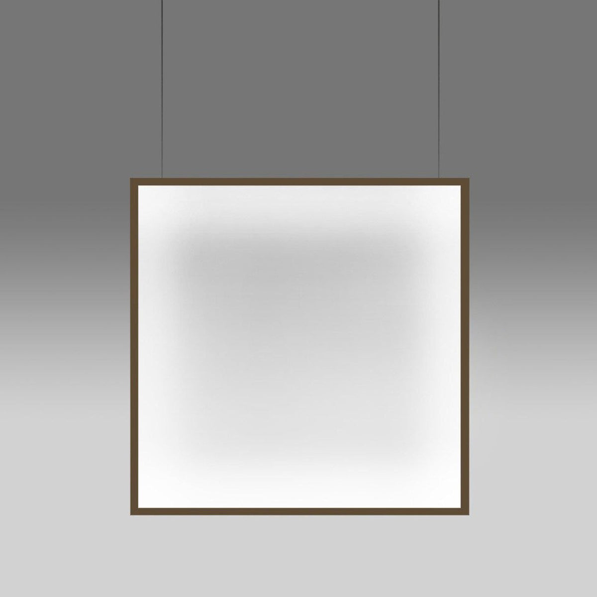 Discovery Space Square LED Pendant Light in Bronze.