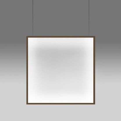 Discovery Space Square LED Pendant Light in Bronze.
