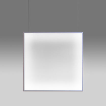Discovery Space Square LED Pendant Light in Brushed Anodized.