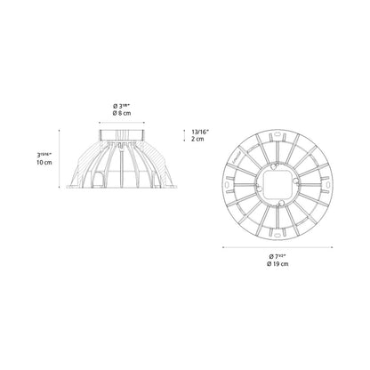 Ego Recessed Housing - line drawing.