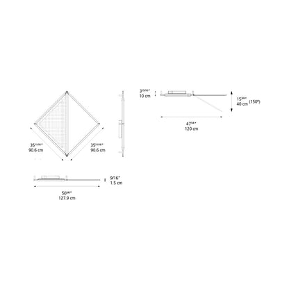 Flexia LED Ceiling / Wall Light - line drawing.