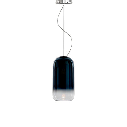 Gople Pendant Light in Chrome/Blue.