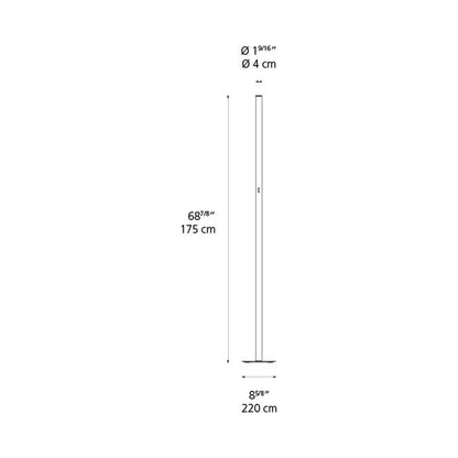 Ilio Mini LED Floor Lamp - line drawing.