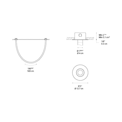 La Linea LED Recessed Light - line drawing.