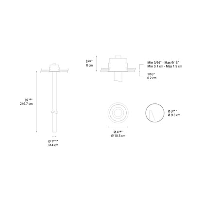 La Linea LED Recessed Light - line drawing.