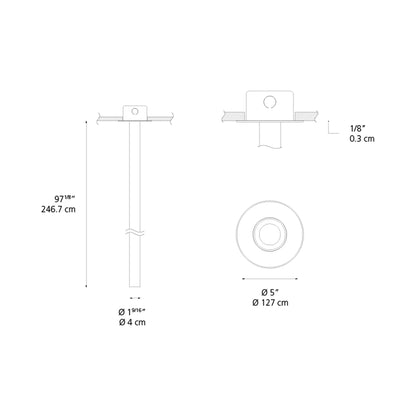 La Linea LED Recessed Light - line drawing.