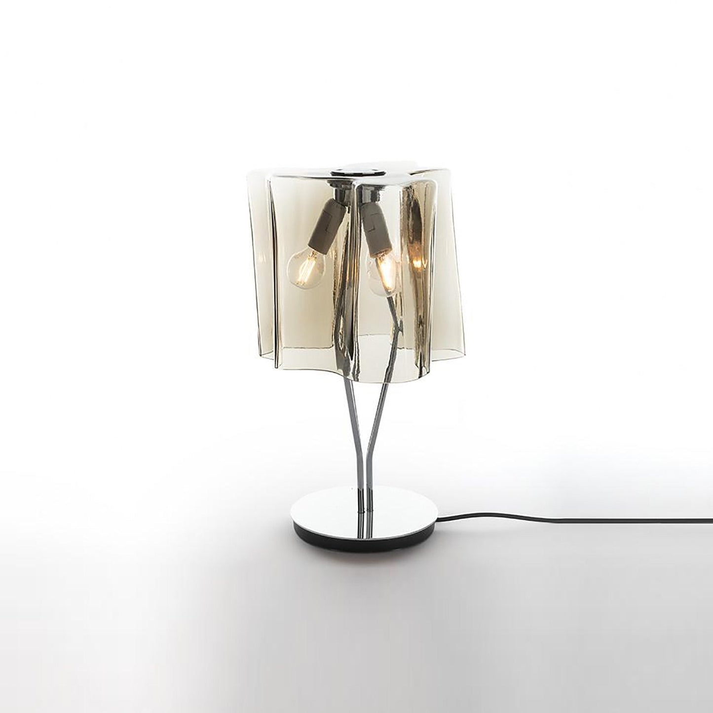 Logico Table Lamp in Chrome/Smoke (Small).