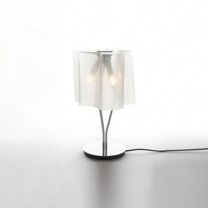 Logico Table Lamp in Chrome/White (Small).