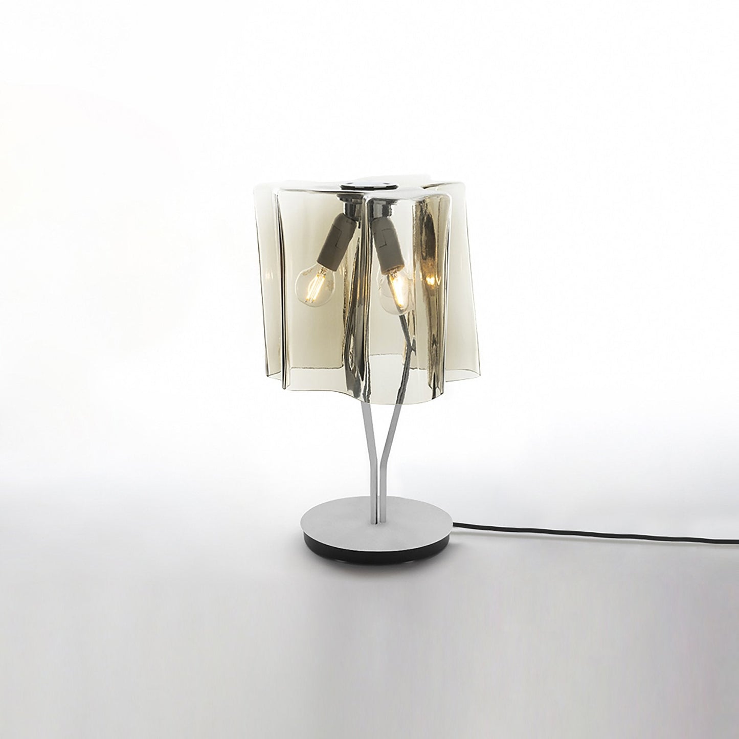 Logico Table Lamp in Grey/Smoke (Small).