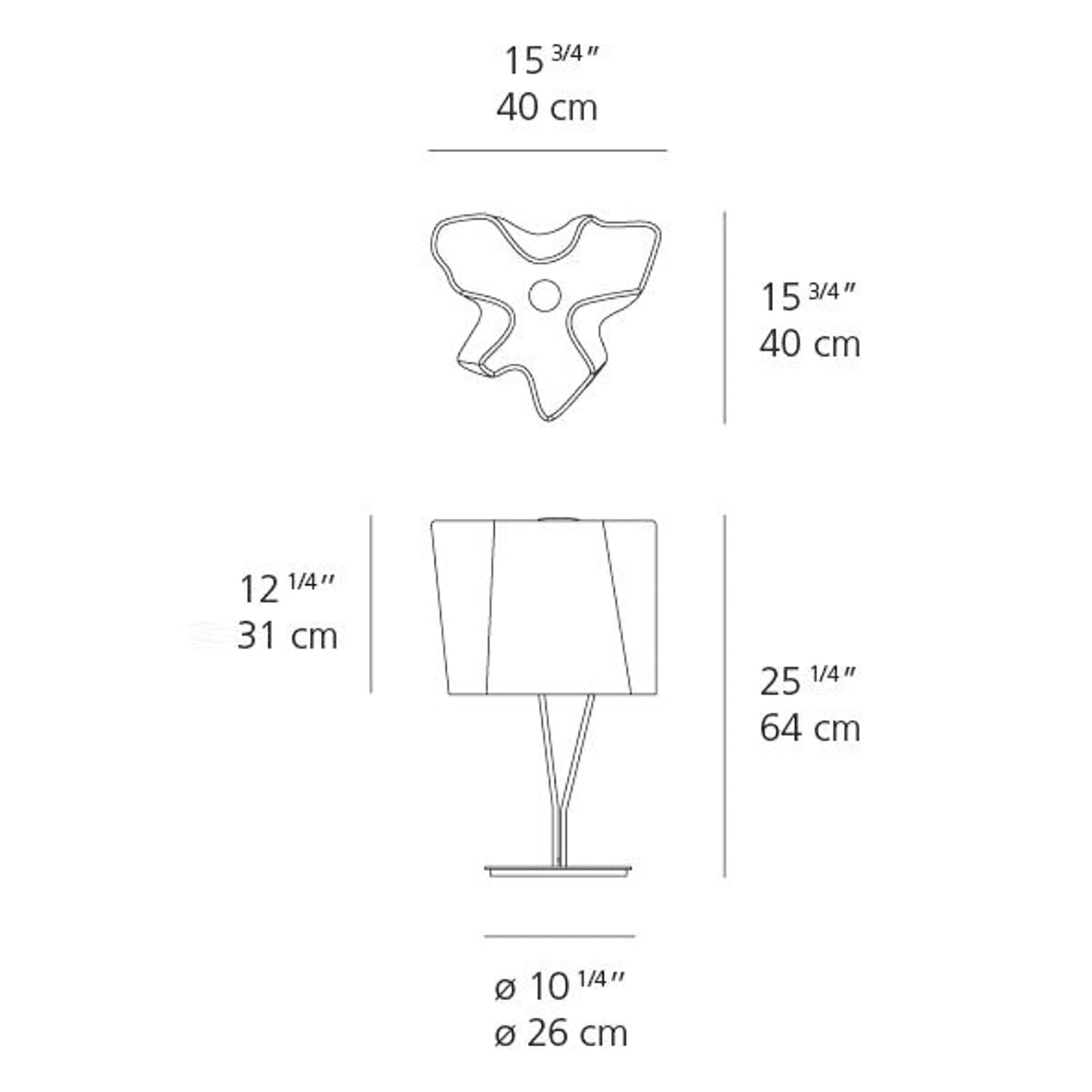 Logico Table Lamp - line drawing.