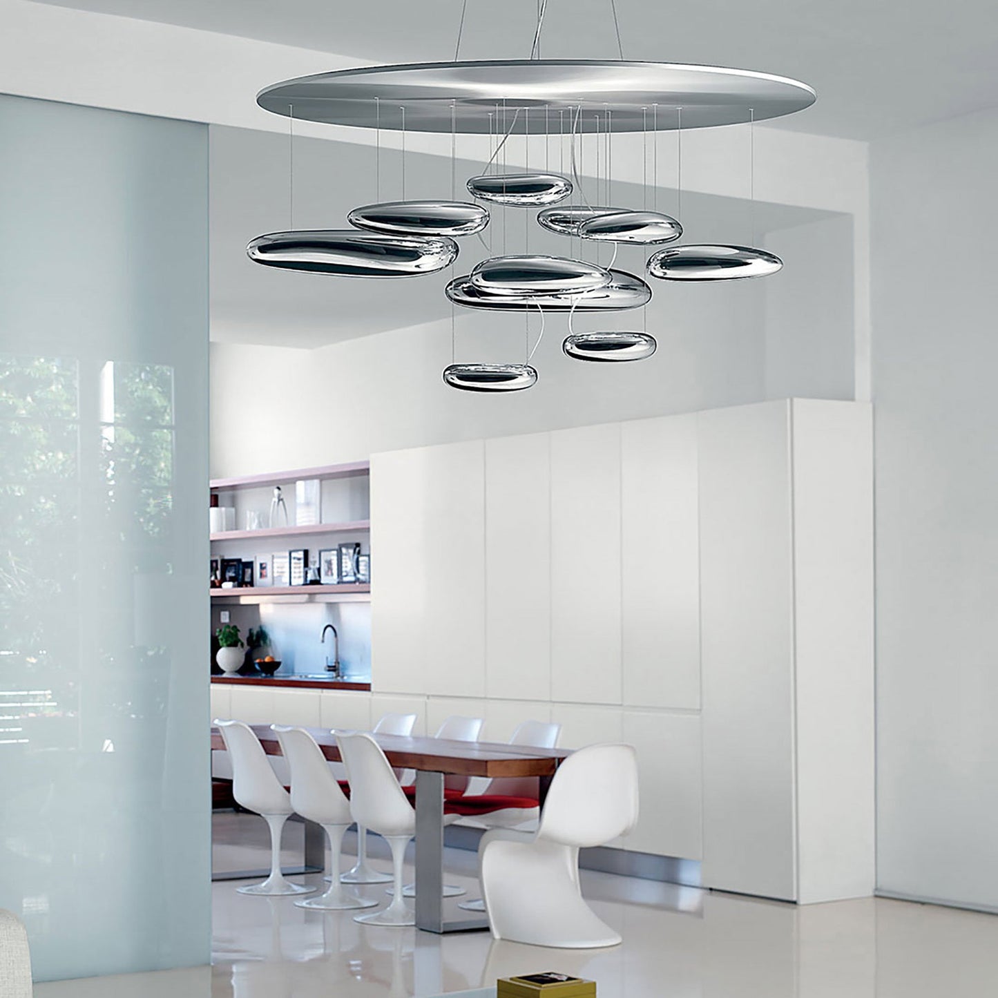 Mercury LED Pendant Light in dining room.