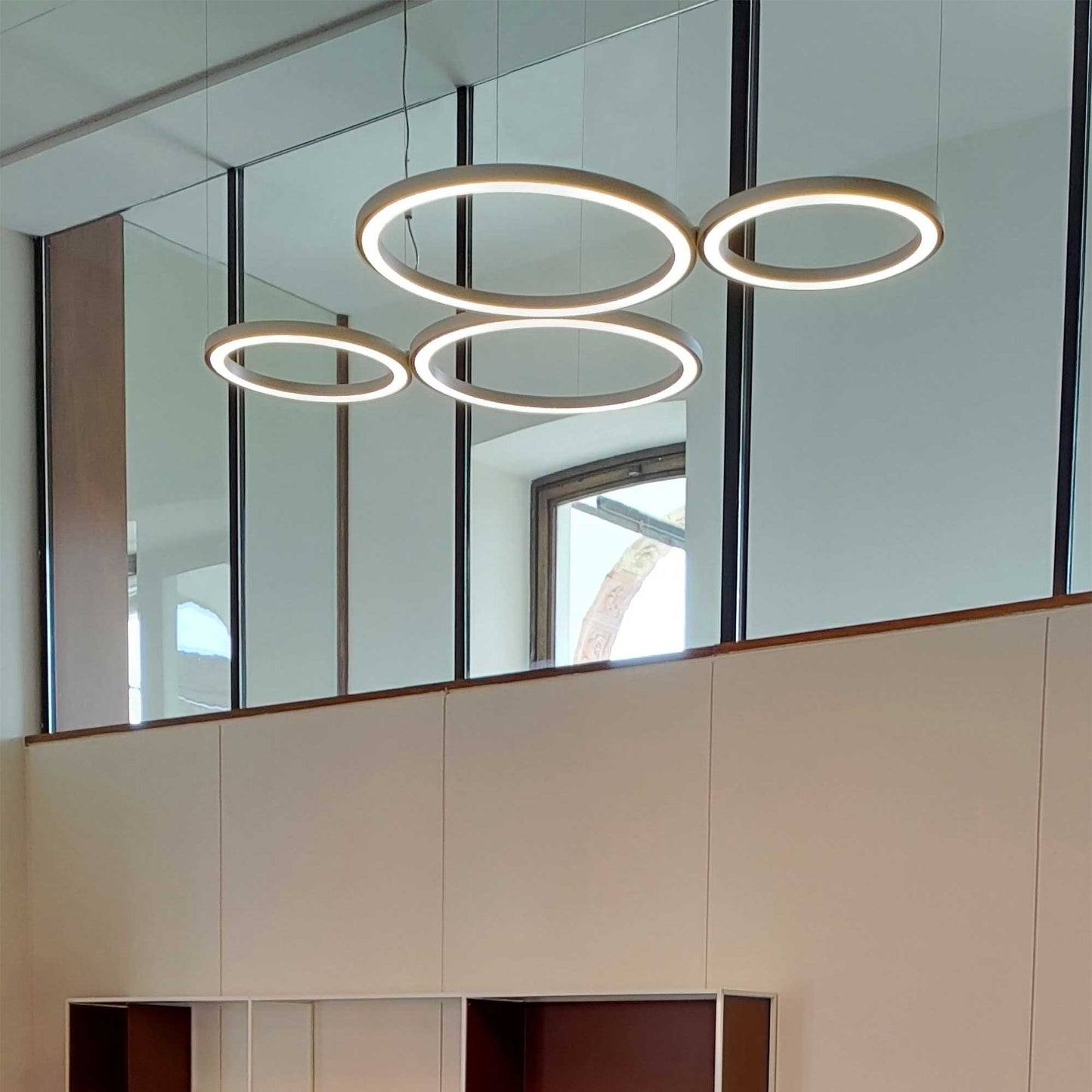 Ripple LED Cluster Pendant light in living room.