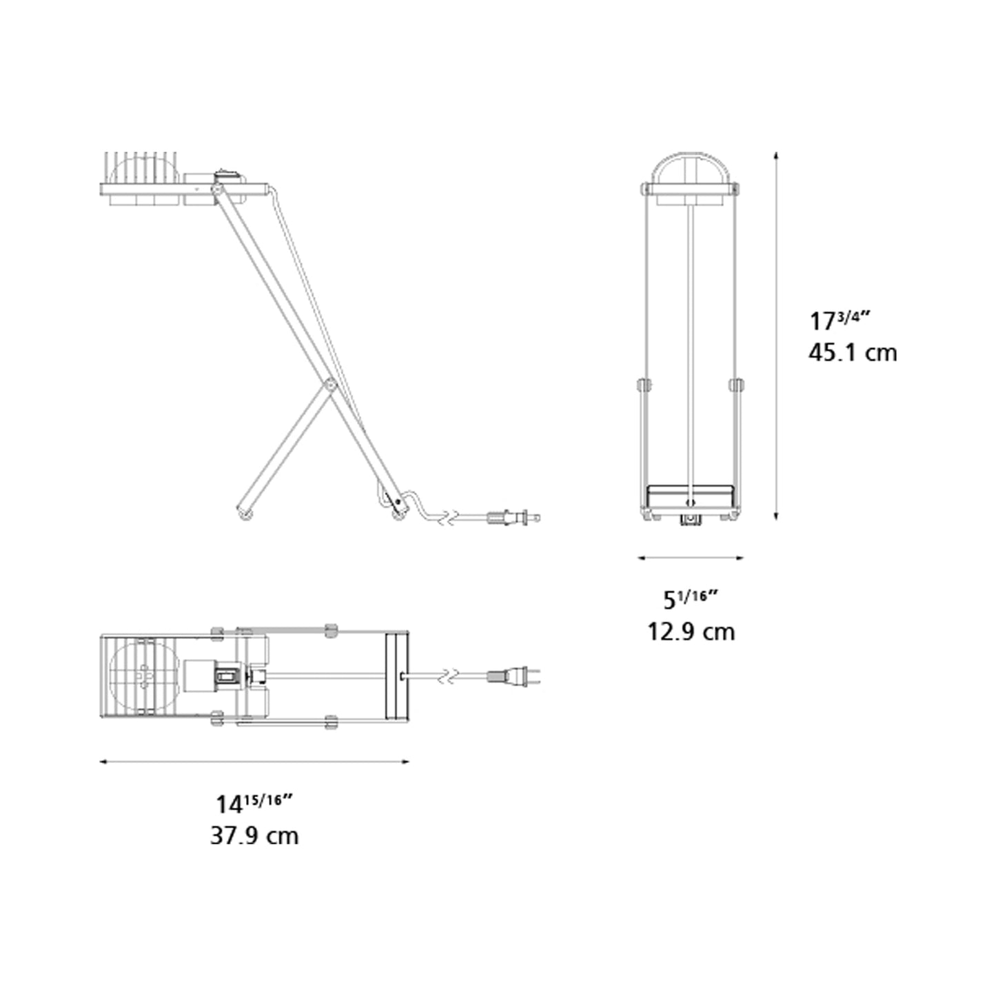 Sintesi Table Lamp - line drawing.