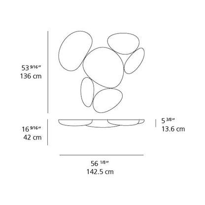 Skydro LED Ceiling Light - line drawing.