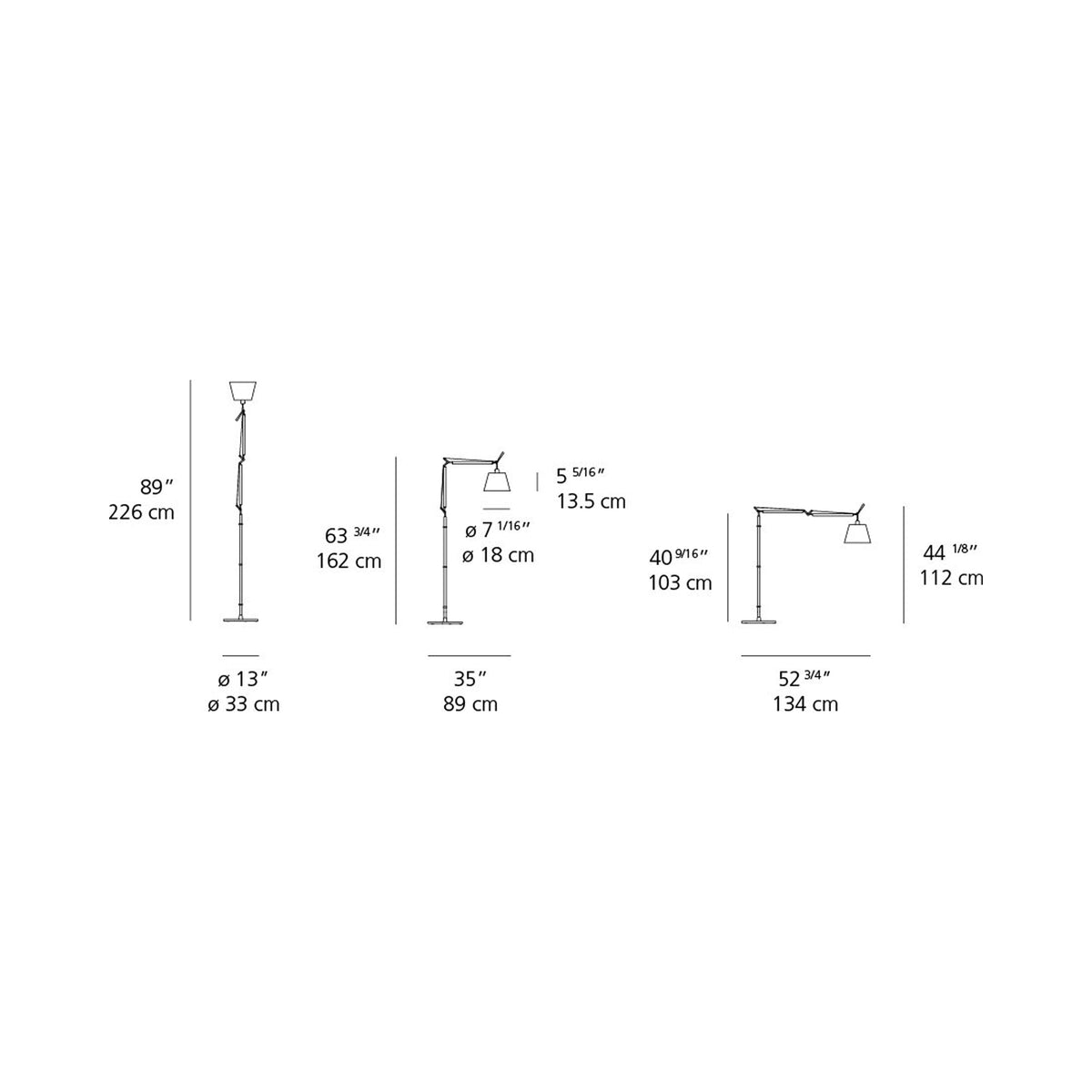 Tolomeo Floor Lamp - line drawing.