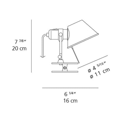 Tolomeo LED Ceiling / Wall Light - line drawing.