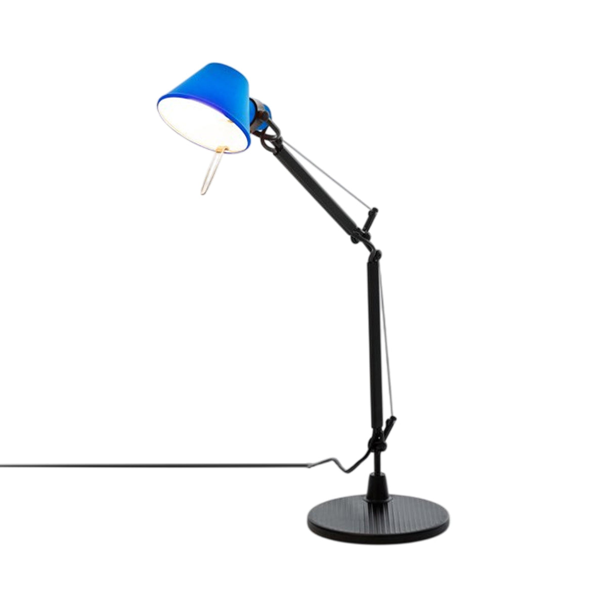 Tolomeo Micro LED Table Lamp in Blue/Black (Table Base).