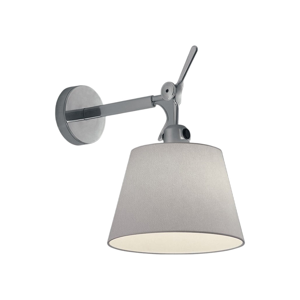 Tolomeo Shaded Wall Light in Silver Fiber (7.13-Inch).