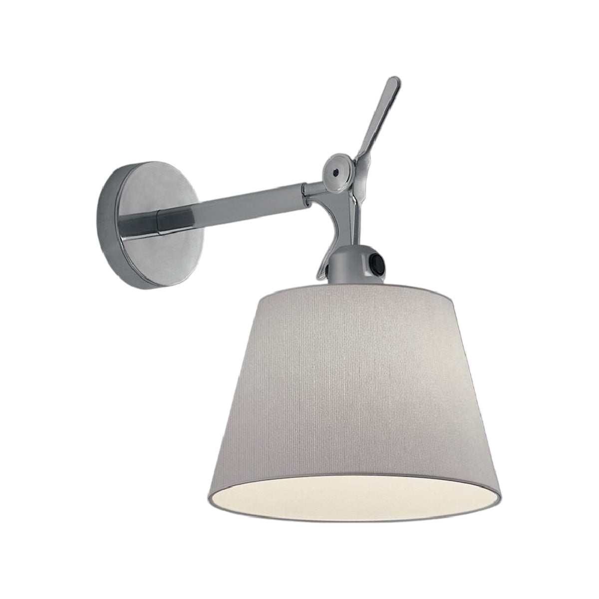 Tolomeo Shaded Wall Light in Silver Fiber (9.44-Inch).
