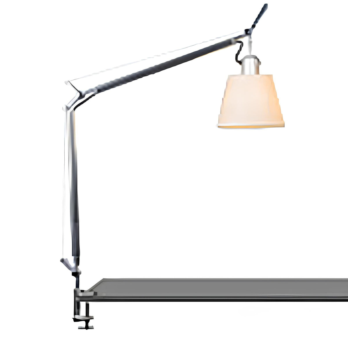 Tolomeo Table Lamp with Shade in Parchment (Clamp).