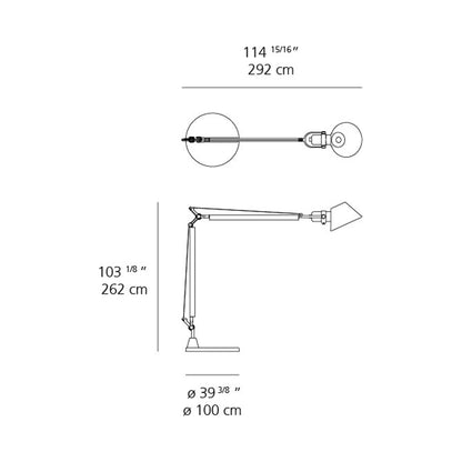 Tolomeo XXL LED Floor Lamp - line drawing.
