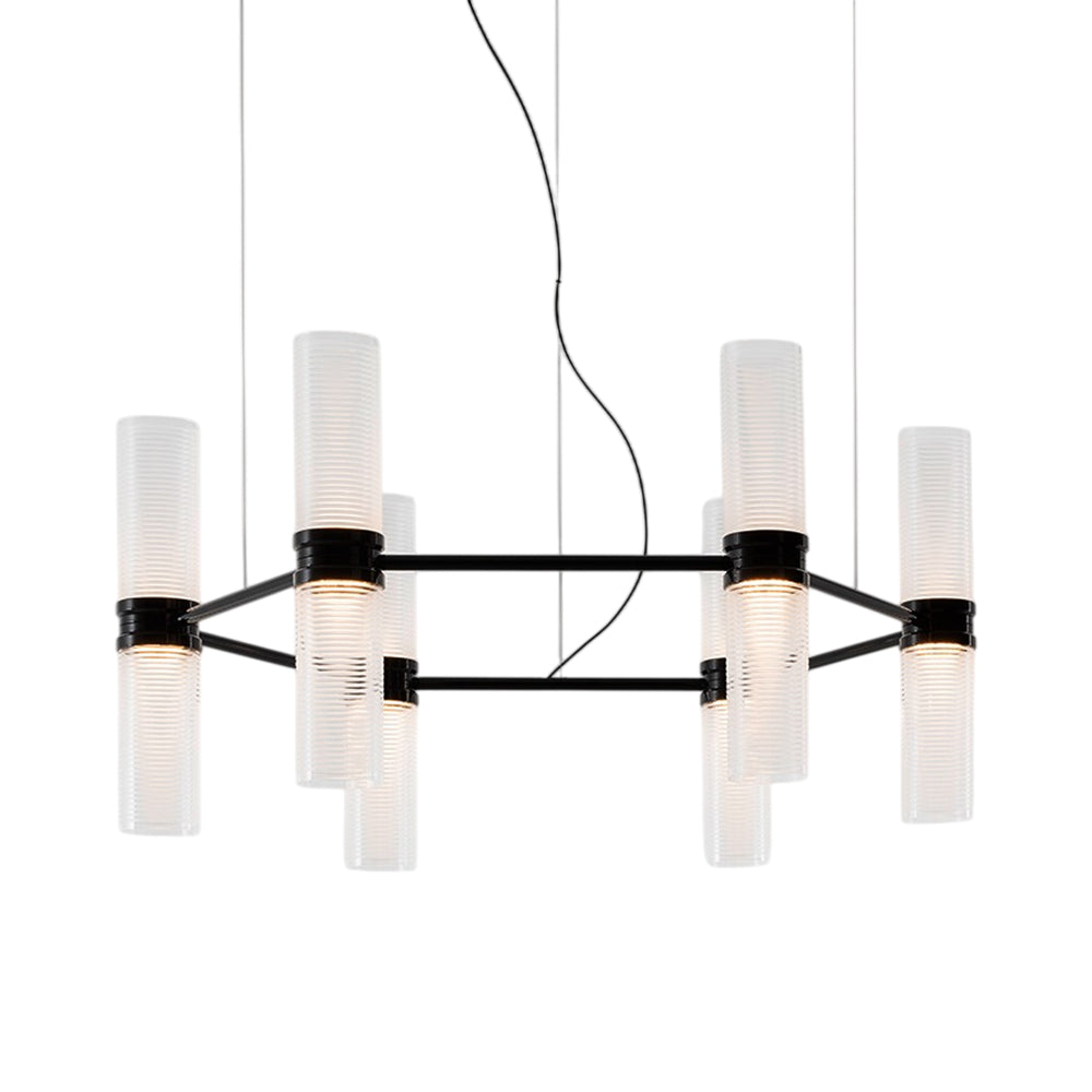 Zephyr Hexagonal LED Pendant Light in Black.