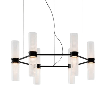 Zephyr Hexagonal LED Pendant Light in Black.