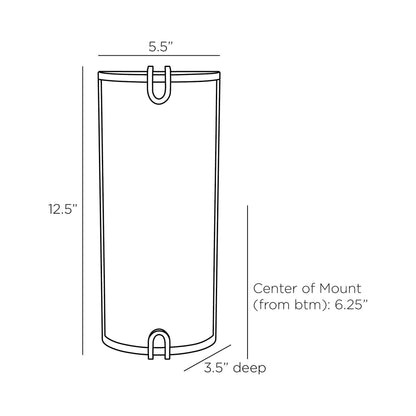 Adriel Wall Light - line drawing.