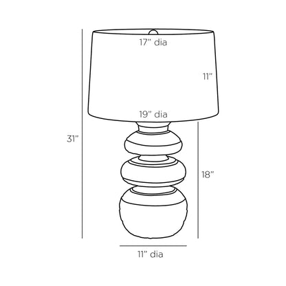 Alanis Table Lamp - line drawing.