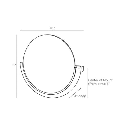 Alicia LED Wall Light - line drawing.