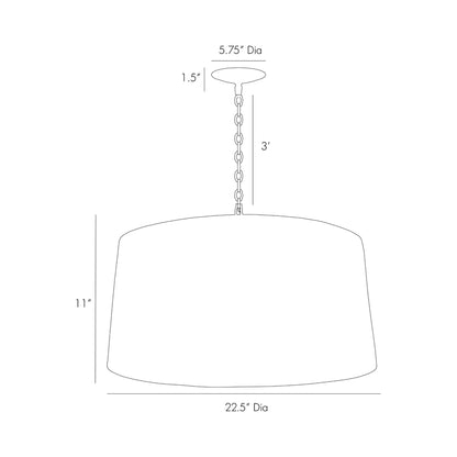 Anderson Pendant Light - line drawing.