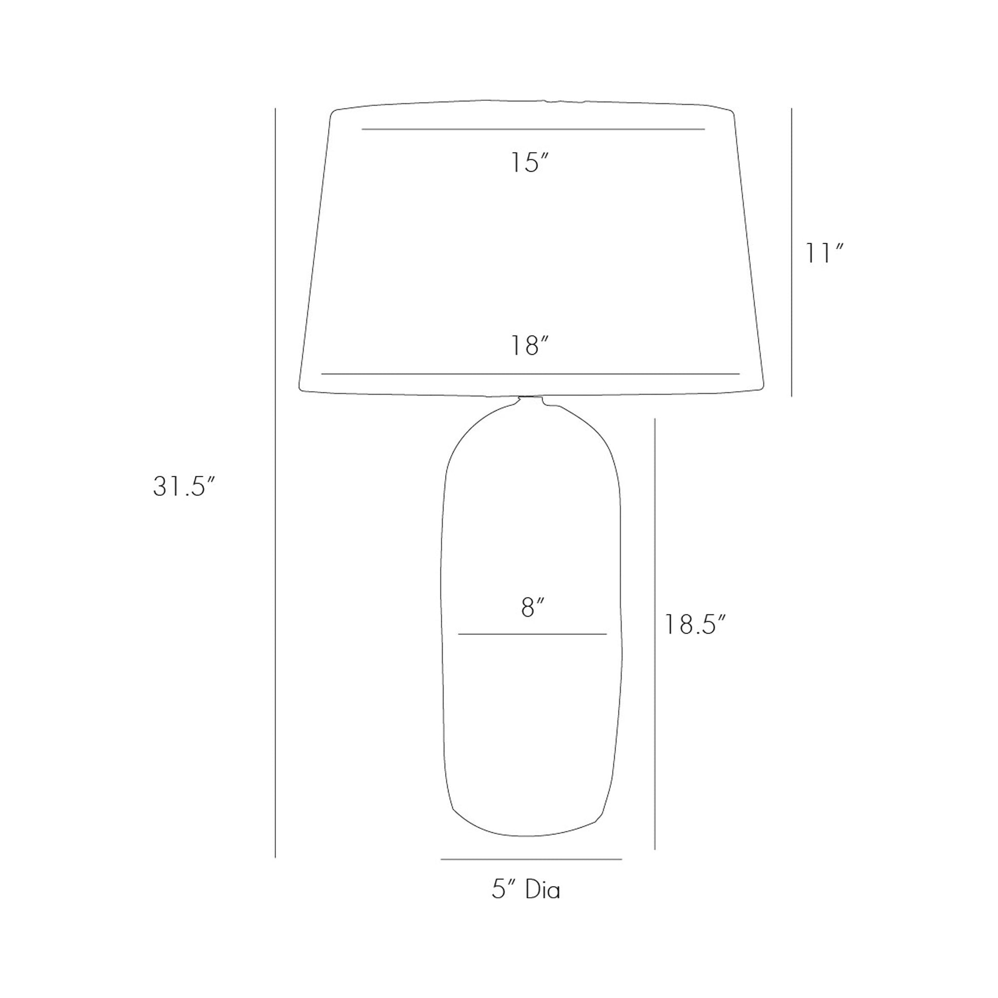 Anderson Table Lamp - line drawing.