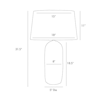 Anderson Table Lamp - line drawing.