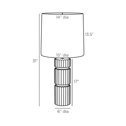 Annika Table Lamp - line drawing.