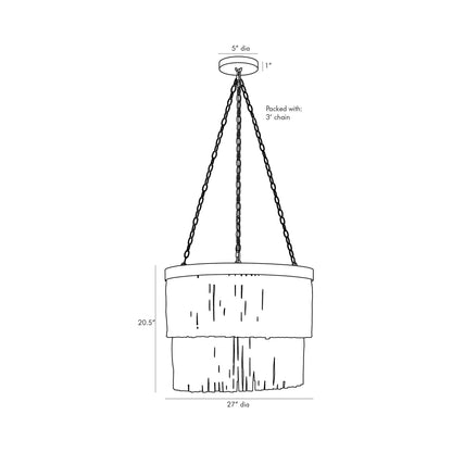 Arya Chandelier - line drawing.